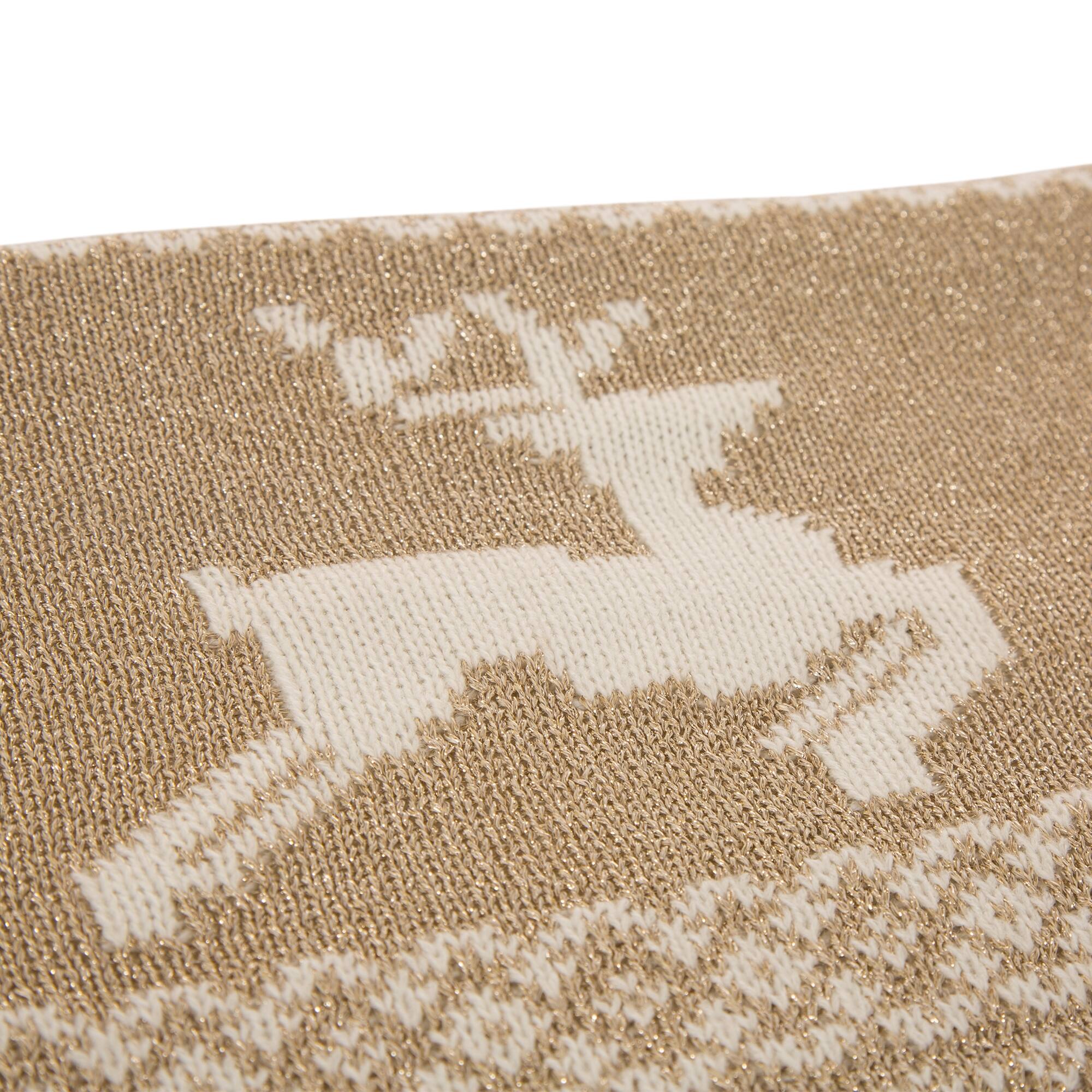 Glitzhome® White Knited Acrylic Throw Blanket with Tassels